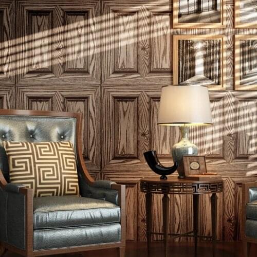 Beibehang 3d wallpaper Chinese emulation original wood doors wood 3D wallpaper backdrop Cafe Bar Restaurant den wallpaper