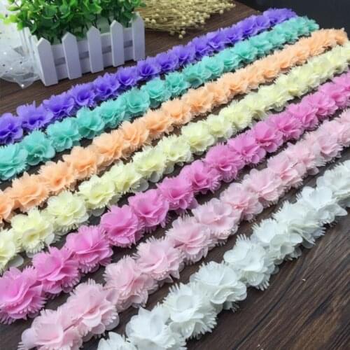 9Yards 5cm Chiffon Fold Lace Ribbon Clothing Needlework Sewing Accessories Patchwork Skirt Ruffle Decoration Dress Material 147