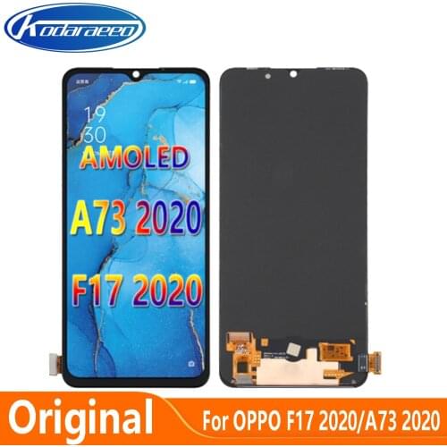 AMOLED 6.44"For OPPO A73 4G CPH2099 LCD Display Screen Touch Digitizer For OPPO F17 CPH2095 LCD Glass