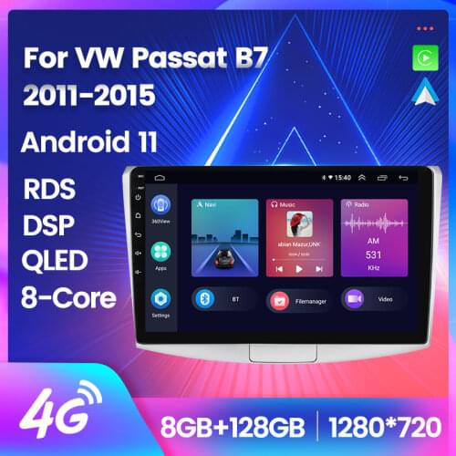 32G ROM Android 11 Car Multimedia player For Volkswagen VW Magotan Passat CC B6 B7 2011-2015 Auto GPS Navigator 2.5D FM RDS HD