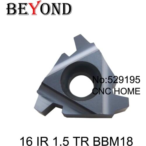 BEYOND 16 IR 1.5 TR BBM18 16IR 1.0 TR BBM18 Tungsten Carbide Inserts Threading Lathe Cutter Thread Turning Tool