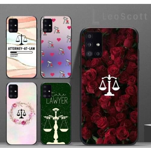 Law Student Lawyer Judge Phone Case For Samsung A32 A51 A52 A71 A50 A12 A21S S10 S20 S21 Plus Fe Ultra