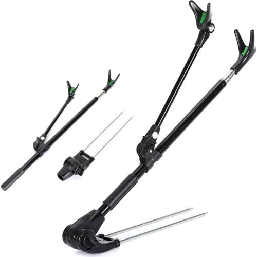 1Pc Fishing Rod Holder Ground Insert Telescopic Y-Shape Rod Bracket Support Stand Fishing Tool Foldable Angler Gadget for Pole