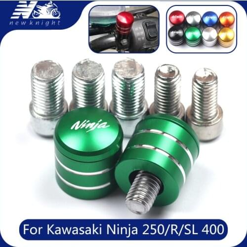 For Kawasaki Ninja 250 250R 250SL 400 Motorcycle CNC Aluminum Rearview Handlebar Mirror Bolt Screws Mount Adapter Accessories