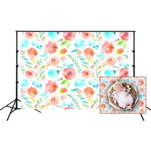 Photography Backdrop Floral Step And Repeat Pattern Background Flowers Wallpaper Decoration Girl Baby Kids Photo Studio Backdrop