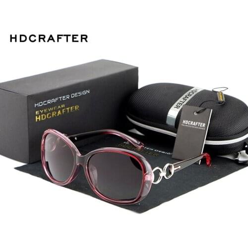 HDCRAFTER Women Sun Glasses Polarized Female Vintage Google Sunglasses for Women Black Purple Brown Sunglass gafas Oculos De Sol