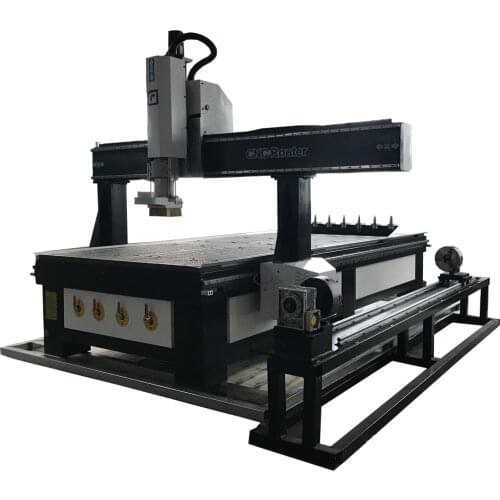 China cnc wood working machine atc cnc router auto tool changer cnc 1325 4 axis with rotary attachment