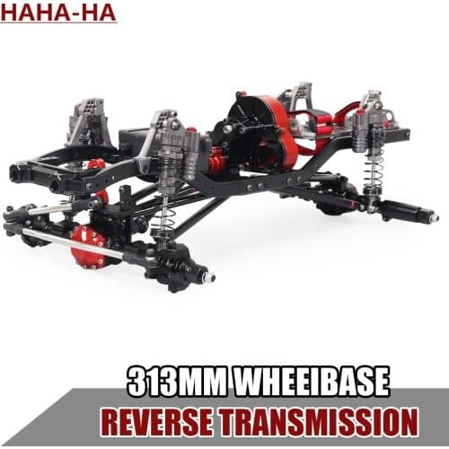 313mm 12.3" Wheelbase Metal Chassis Frame with Prefixal Shiftable Gearbox for 1/10 RC Crawler Car Axial 90046 SCX10