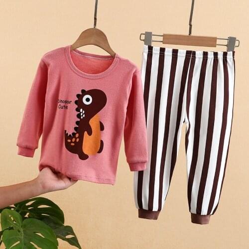 2PCS Baby Girls Clothes Set Boys Long Sleeve Trousers 2 Piece Cartoon Cotton Infant Autumn Clothing 2021 New Style Suit