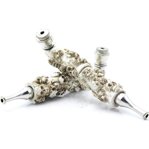Metal Pipes skull shape Herb / Tobacco / Smoking Pipes Portable Water Pipe Shisha Hookah Cigarette pipe