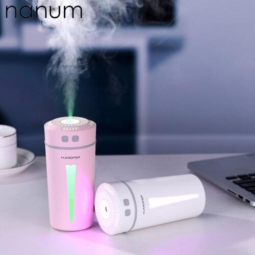 Mini Happy Cup Humidifier Essential Oil Diffuser 260ml Aroma Lamp LED Night Light USB Ultrasonic Fogger Car Air Freshener