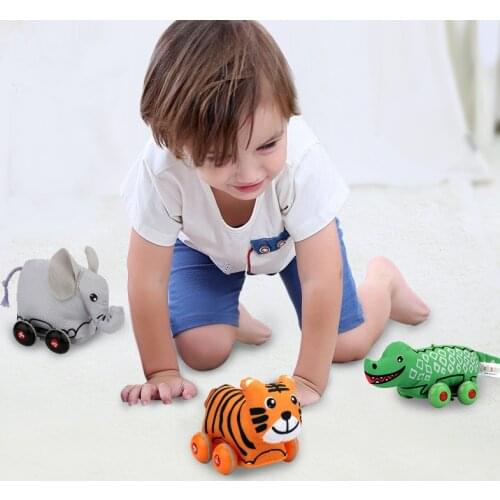 Mini Cartoon Animal Pull Back Car Models Baby Toys Model Mini Diecast Kids Sliding Car Vehicle Best Birthday Xmas Gifts
