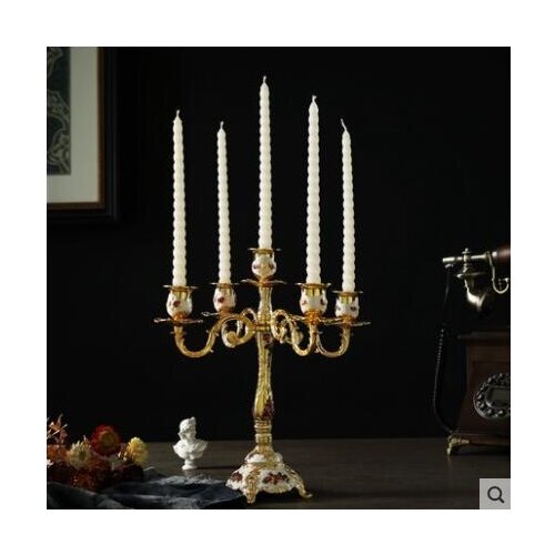 Fashion 5arm metal canlde holders candlestick for birthday candle wedding centerpieces candle holders wedding decorations ZT173