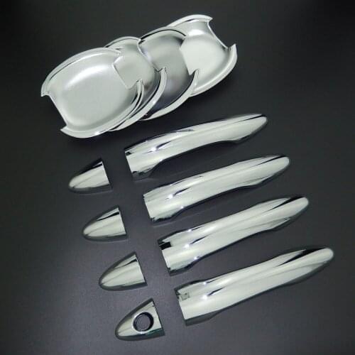 For Kia Optima K5 2010-2015 Car Chrome Styling Side Door Handle Covers Trims & Door Bowl Cover 2011 2012 2013 2014 Free Shipping