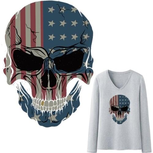 Star Skulls Head Patch Diy Thermal Press Vinyl A-Level Washable Hoodies Tops Clothing Patches Hiphop Gift Stickers