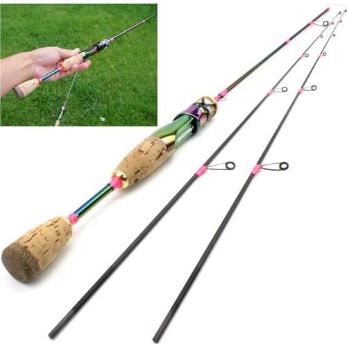 NEW 1.8M Colorful 2tips Solid Tip Trout Lure Fishing Rod UL Power Ultralight 3-7g Carbon Spinning Casting Rod Probale lure Pole