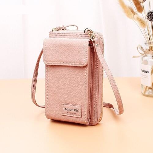Newly Womens Wallet Leather Ladies Long Clutch Bag Large Capacity Mobile Wallet Zipper Shoulder Messenger Bag Carteira Feminina