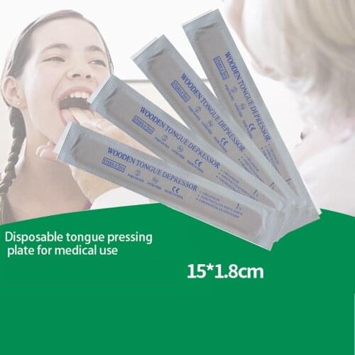 10pcs Individual Package Medical Sterile Tongue Disposable Tongue Depress Hygienic Wood Stick Nursing Staff For Oral Examination