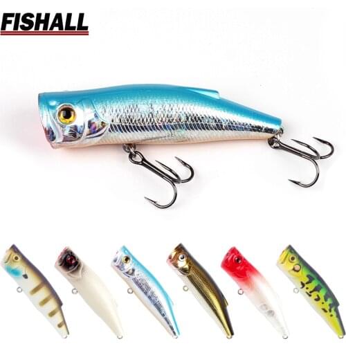 Fishall Topwater Popper Lure Wobbler 70mm 10g 90mm 20g Big Mouth Walking Fishing Bait