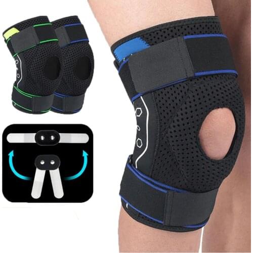 Adjustable knee pads, folding two-way support aluminum belt, sports knee pads, used for running, basketball, volleyball
