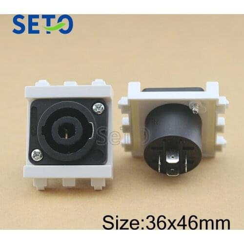 SeTo 128 Type Stage Audio Module Multi-Media Sound Welding Keystone For Wall Plate Socket