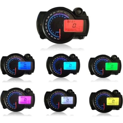 Modern Motorcycle Digital Light LCD Digital Gauge Speedometer Tachometer Odometer Colorful Light Motorcycle Speedometer