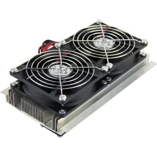1PC Thermoelectric Peltier Refrigeration Cooling System Kit Cooler Double Fan