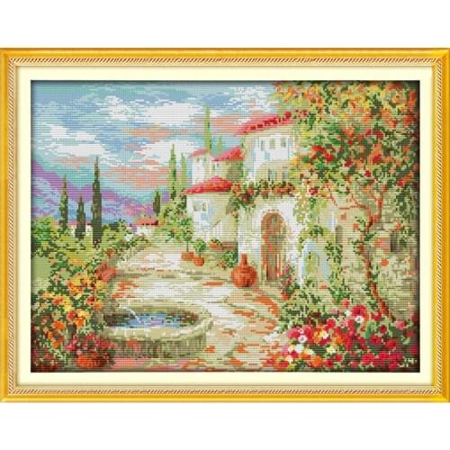 Everlasting Love A Beautiful Garden Chinese Cross Stitch Kits Ecological Cotton Stamped 11CT Christmas New Year Sales Promotion
