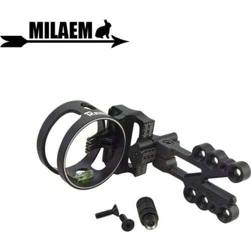 1pc Archery Compound Bow Sight 0.019 Fiber With Sight Light Metal Sight Frame Outdoor Sports Shooting Hunting Accessories