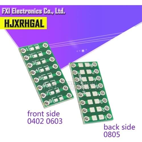 10pcs 0805 0603 0402 to DIP Transfer Board DIP Pin Board Pitch Adapter keysets igmopnrq