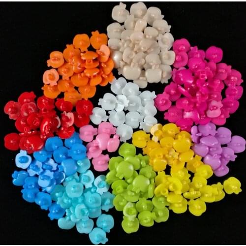 100PCS Cartoon Apple Button Sewing Buttons for Garment Scrapbooking Accessory Plastic Buttons Sewing Crafts Decorative Button