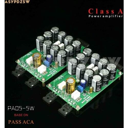 2 CH PA05-5W Pure Class A Small power amplifier Base on PASS ACA circuit PCB/DIY Kit/Finished board
