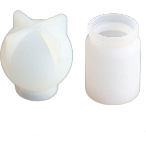 2 Pieces Epoxy Crystal Resin Silicone Mold Small Bottle Storage Box Mold for DIY Home Decoration Pendant Jewelry Making