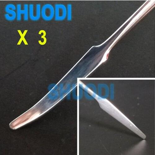 3pcs Dental Resin Composite Trimmer Instrument spatula Amalgam Plastic Double Ends Dental mixing Spatula Tool