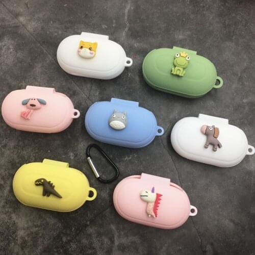 3D Cute Earphone Case For Samsung Galaxy Buds Plus With Hook Shockproof Bluetooth Ultra Thin Earphone Cover For Galaxy Buds