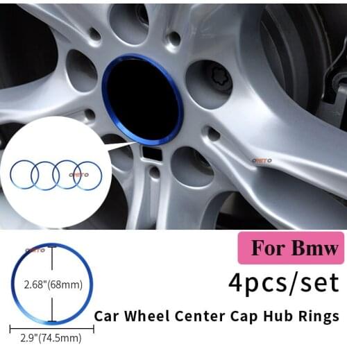 4pcs/lot Car Decoration Wheel Hub Rings Aluminum Alloy For E60 E90 F10 F30 F15 E91 E92 E93 F02 E63 E64 E65 E86 E89 E85