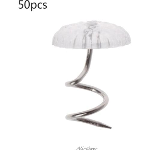 50PCS Clear Heads Twist Pins Fixed Fastener for Upholstery Blankets Sofa sets decorate repaired New