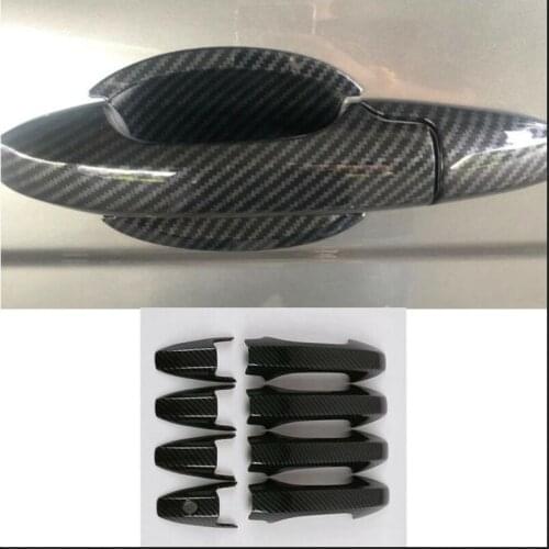 For 2007 2008-2011 HONDA CR-V CRV carbon fiber outside door handle cover trim 8pcs