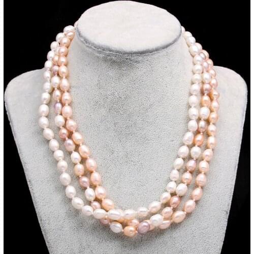 AA Charm Pearl Necklaces for Women Natural Freshwater Pearls Female Choker Wedding Bridal Jewelry Party Gift Fashion Necklace