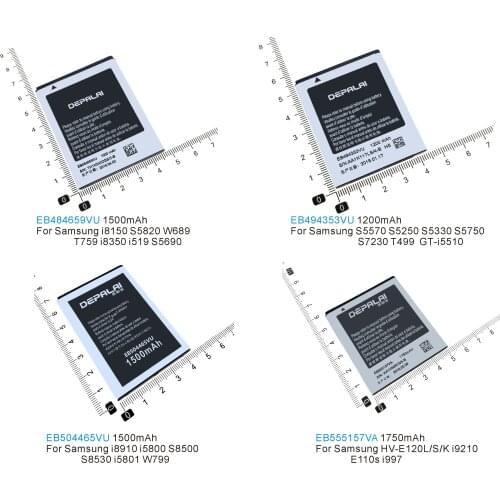 EB484659VU EB494353VU EB504465VU EB555157VA Battery For Samsung S5570 S5750 S7230 i5510 i8150 S5820 S8530 i8910 i9210 i997 E120