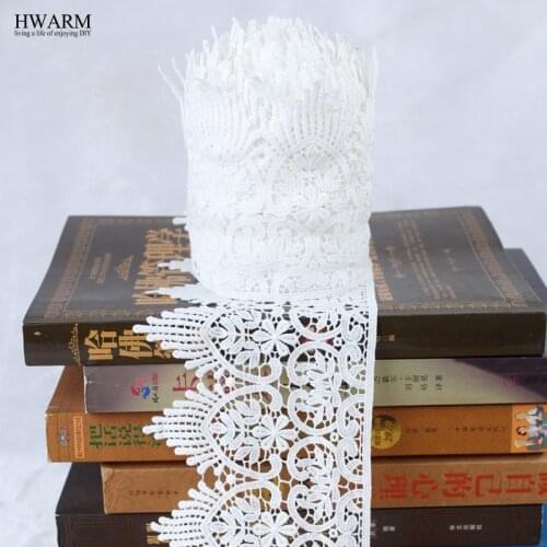 White african lace fabric ribbon wedding decoration trim 5yard New Unilateral Wide Milk Silk Water-soluble Embroidery Lace Explo