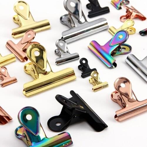 Free Shipping (12pcs/lot) 65mm Water drop Clips Bulldog clip stainless steel paper clip Office supply metal bill clip