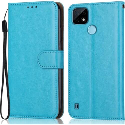 Wallet Flip Case for Para on Realme C21 Cover Leather Fitted Case for OPPO Realme C21 C 21 with Strap Phone Bag For Real me C21