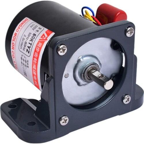 220V Gear Reduction Motor AC Permanent Magnet Synchronous Motor with Mount 68KTYZ 70KTYZ 2.5-110RPM