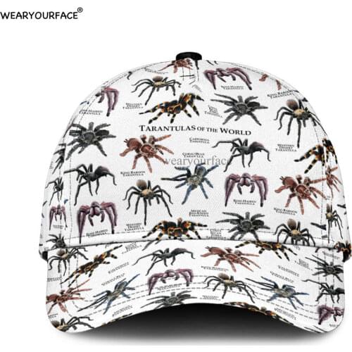 Tarantulas 3D All Over Printed Snapback Hat Men Women Adult Hip Hop Headwear Outdoor Casual Funny Sun Visor Baseball Cap