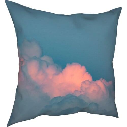 Beautiful white cloud blue sky printed pillowcase nature magic scene linen pillow case sofa home decoration pillow case