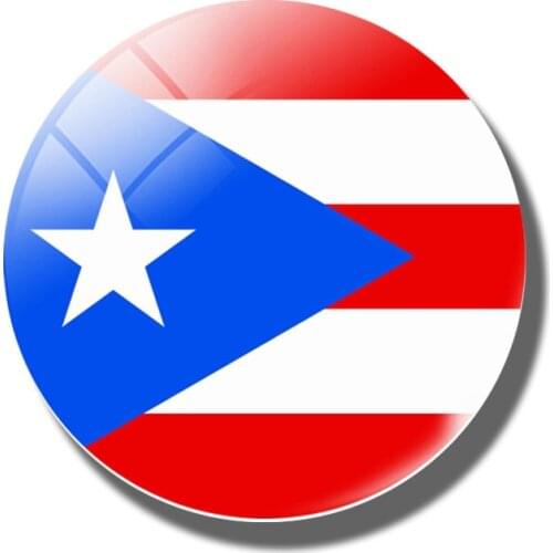 The Commonwealth of Puerto Rico flag Fridge Magnet 30MM 40MM 50MM Glass Magnetic Refrigerator Stickers Note Holder Home Decor
