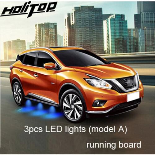 Newest popular running board side step side bar for Nissan Murano,with LED light,luxurious design,ISO9001 quality,thicken design
