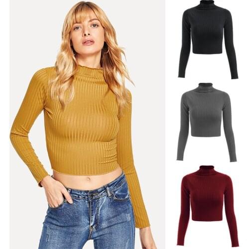 Autumn Winter Solid Blouse Women Casual Striped O-Neck Shirt Pullovers Tops