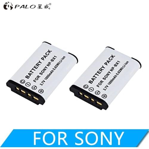 PALO 2PCS NPBX1 NP BX1 Bateria NP-BX1 Battery for Sony DSC RX1 RX100 AS100V M3 M2 HX300 HX400 HX50 HX60 GWP88 AS15 WX350